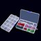 10-Pack 15-Grid Plastic Bead Organizer Boxes – Clear Storage Containers with Adjustable Dividers for Diamond Painting, Jewelry, Crafts, Sewing, Cross Stitch, and Small Fishing Tackle
